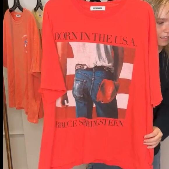 DAYDREAMER Bruce Springsteen AMERICANA Red Tee, One Size, New w/o Tag MSRP $88 - Picture 6 of 10